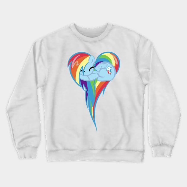 Heart Of Rainbow Dash Crewneck Sweatshirt by BambooDog